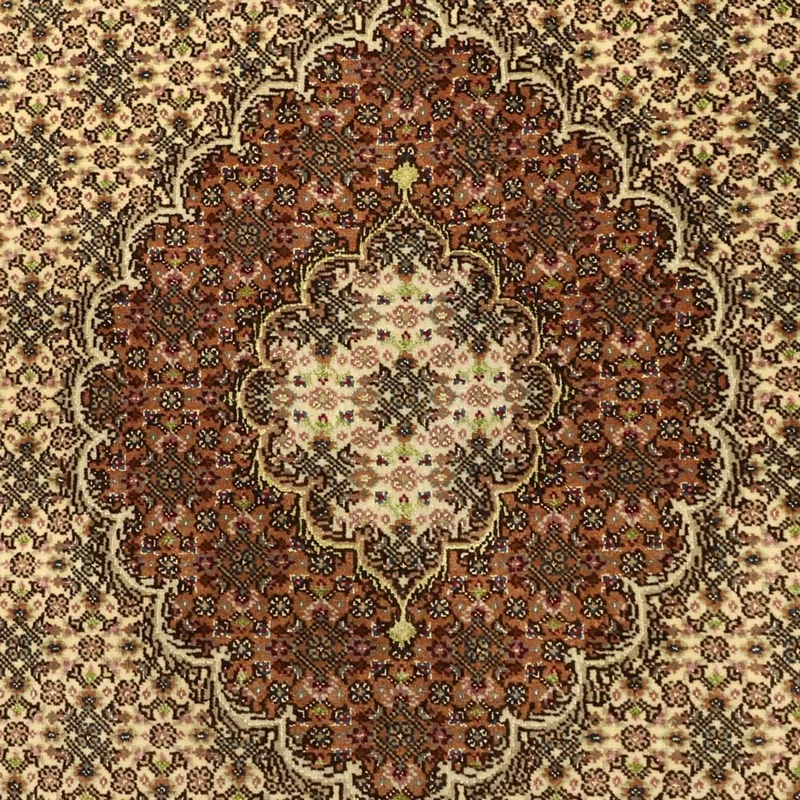Täbriz - 50 Raj Teppich 103x152cm - Perserteppich - olivgrün