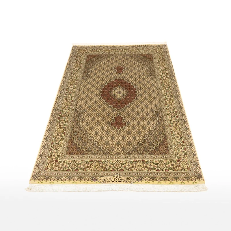Täbriz - 50 Raj Teppich 103x152cm - Perserteppich - olivgrün