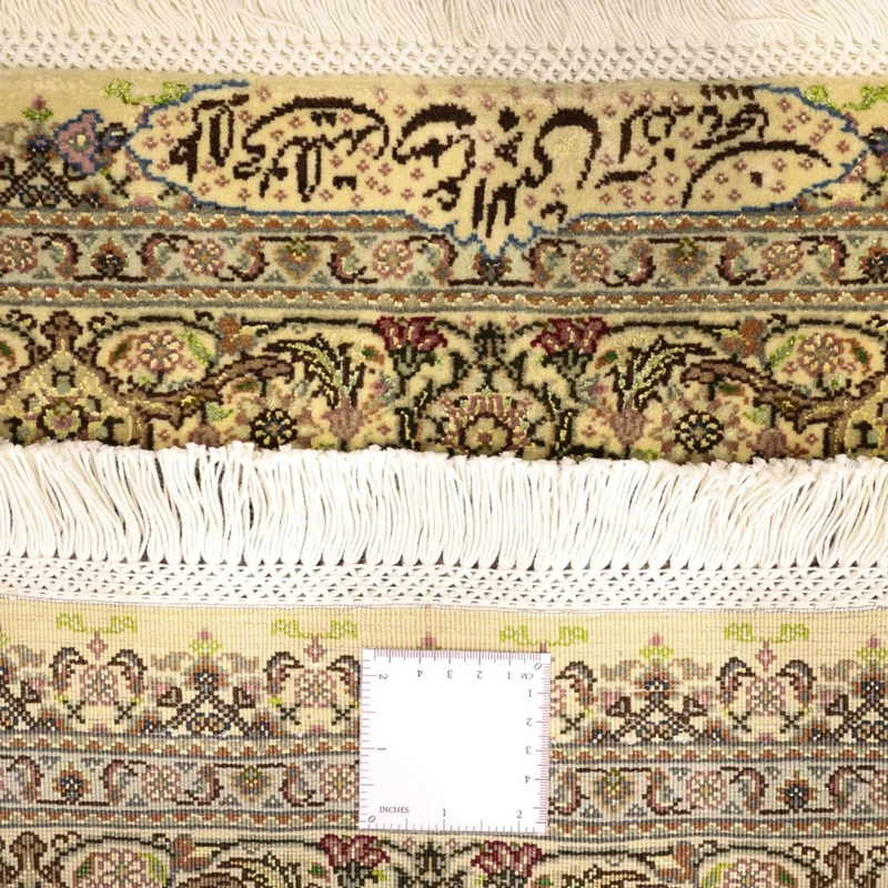 Täbriz - 50 Raj Teppich 103x152cm - Perserteppich - olivgrün