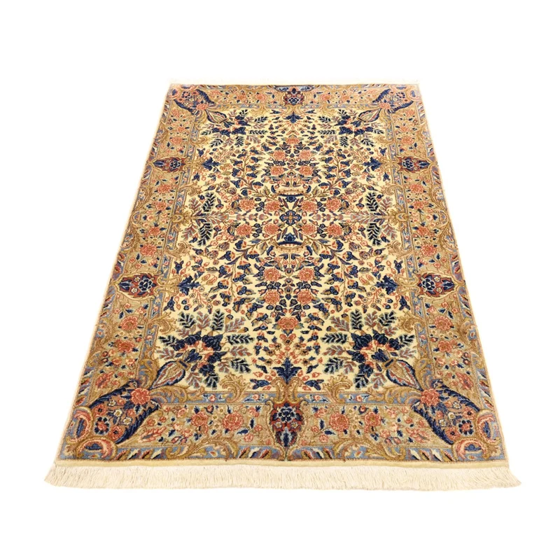 Kerman Teppich 97x144cm - Perserteppich - beige