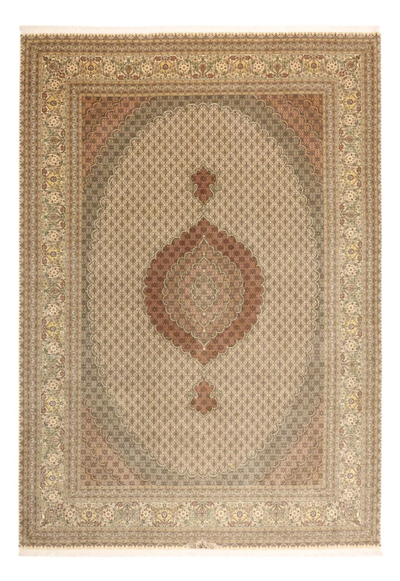 Täbriz - 50 Raj Teppich 248x348cm - Perserteppich - hellbeige