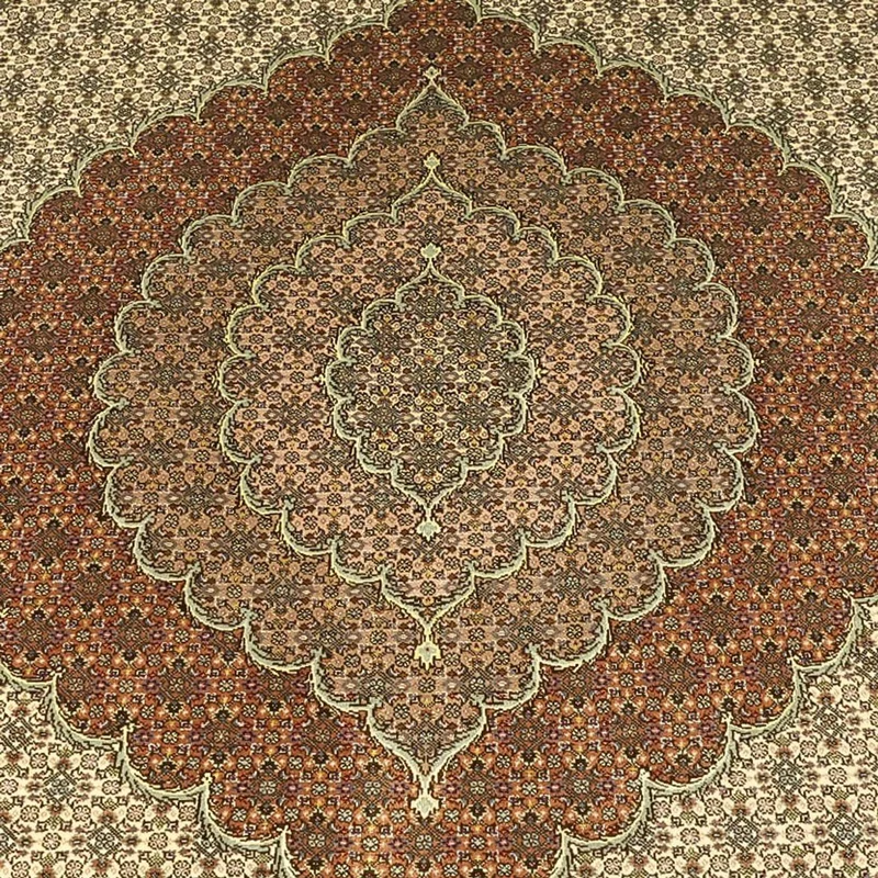 Täbriz - 50 Raj Teppich 248x348cm - Perserteppich - hellbeige