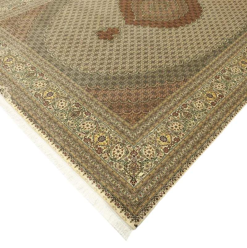 Täbriz - 50 Raj Teppich 248x348cm - Perserteppich - hellbeige