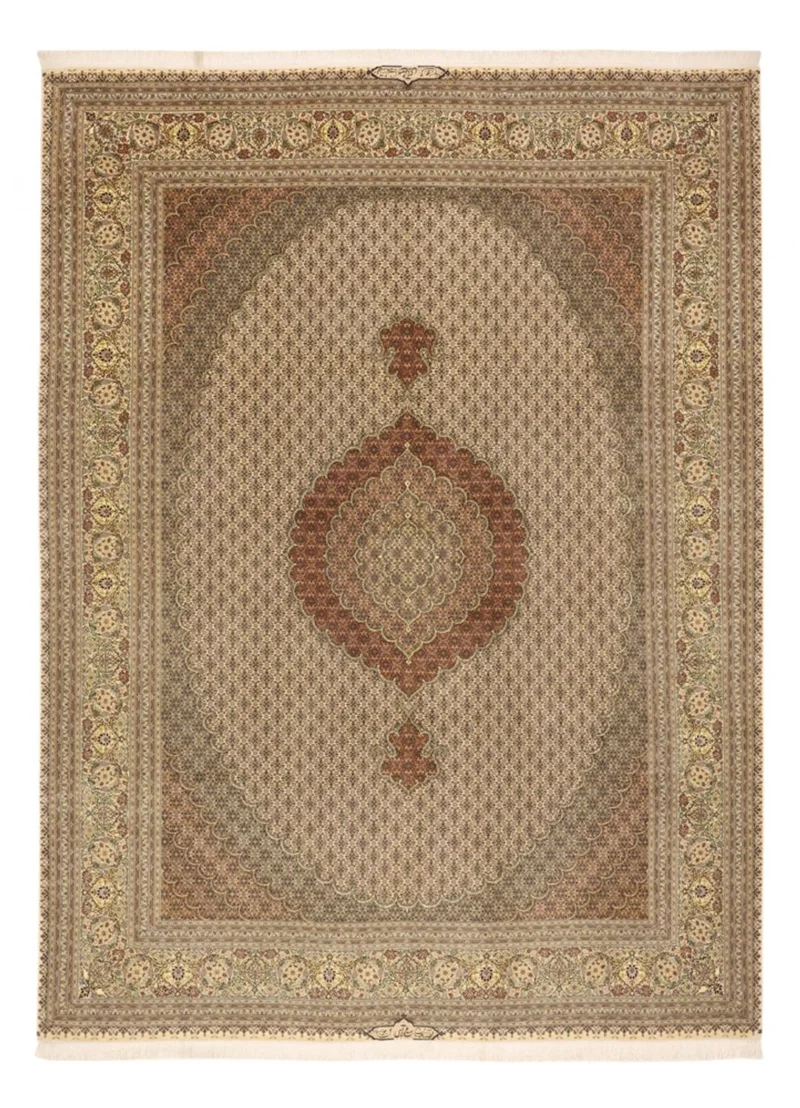 Täbriz - 50 Raj Teppich 252x336cm - Perserteppich - taupe