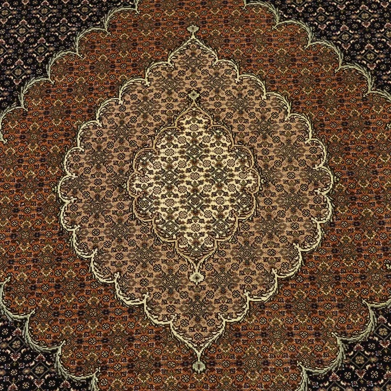 Täbriz Teppich 204x299cm - Perserteppich - dunkelbeige