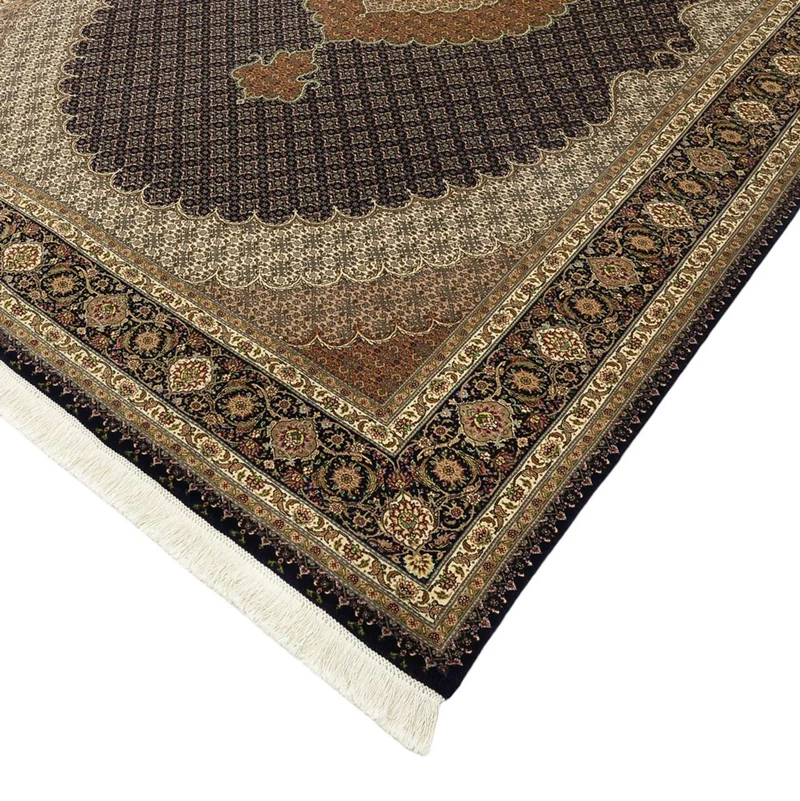 Täbriz Teppich 204x299cm - Perserteppich - dunkelbeige