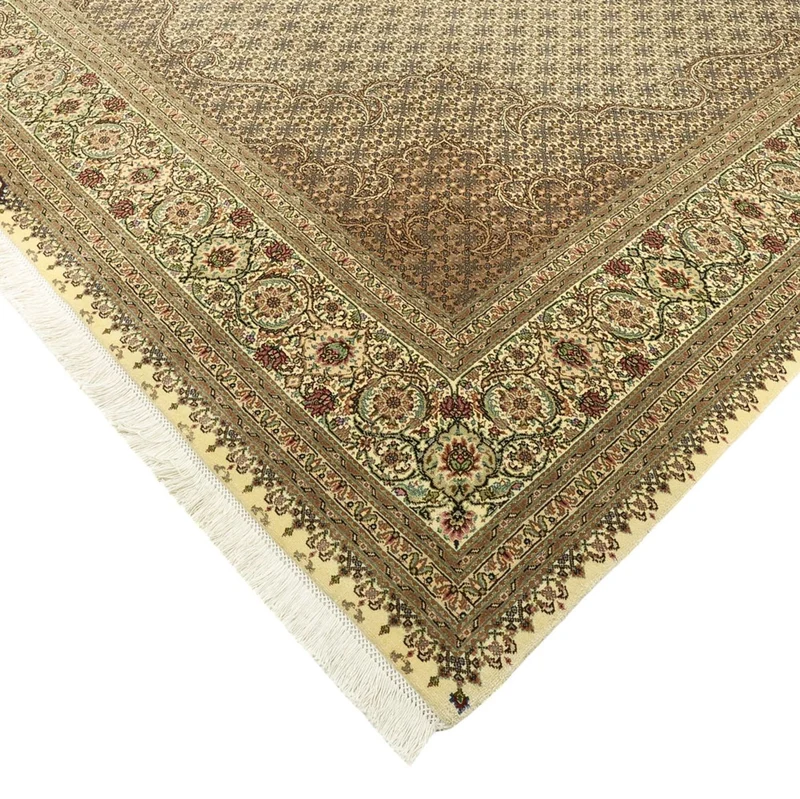 Täbriz - 50 Raj Teppich 203x303cm - Perserteppich - dunkelbeige
