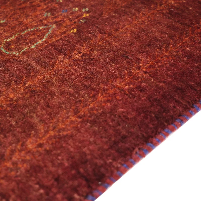 Kaschkuli Teppich 80x155cm - Perserteppich - dunkelrot