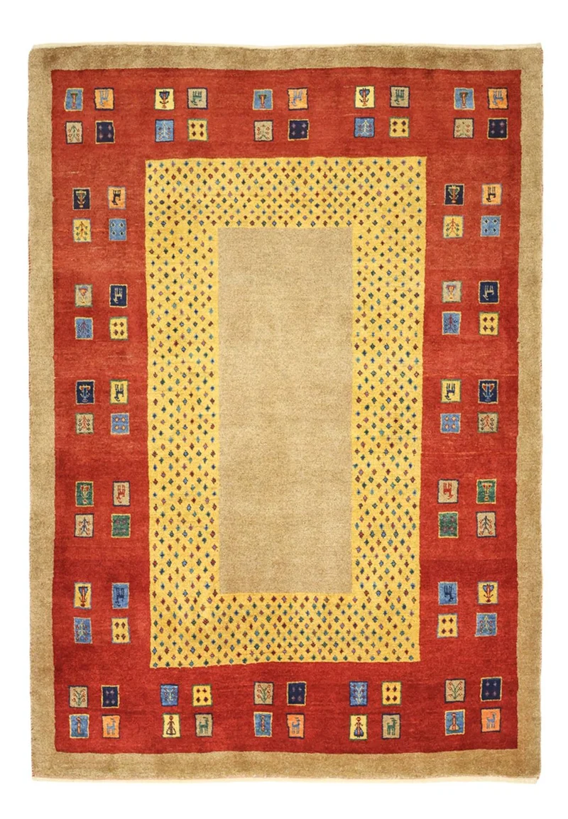 Loribaft Teppich Perser 108x158cm - Orientteppich - mehrfarbig
