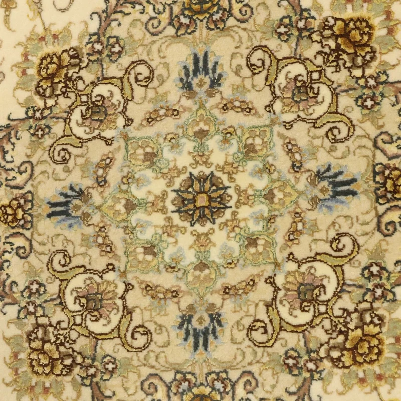 Täbriz - 50 Raj Teppich 99x160cm - Perserteppich - beige
