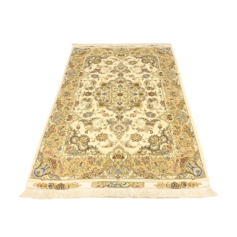 Täbriz - 50 Raj Teppich 99x160cm - Perserteppich - beige