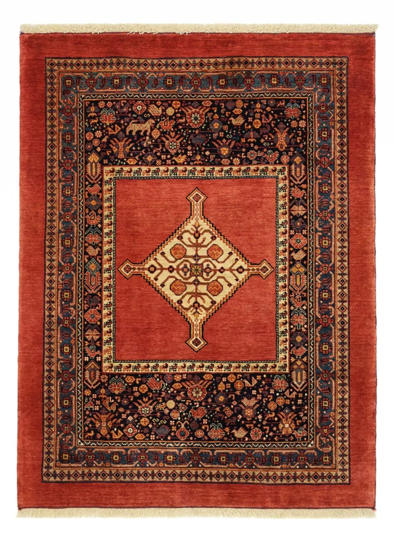 Ghashghai Teppich 105x143cm - Perserteppich - mehrfarbig