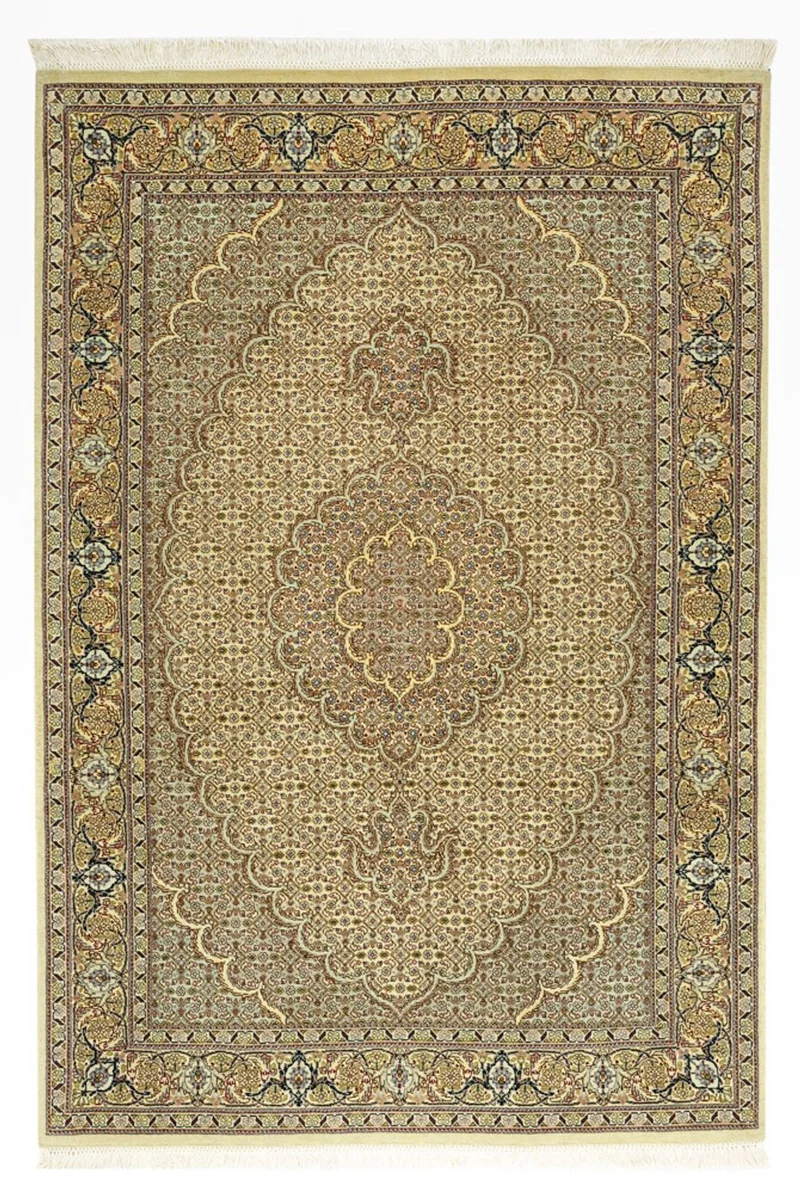 Täbriz Teppich 102x148cm - Perserteppich - sand