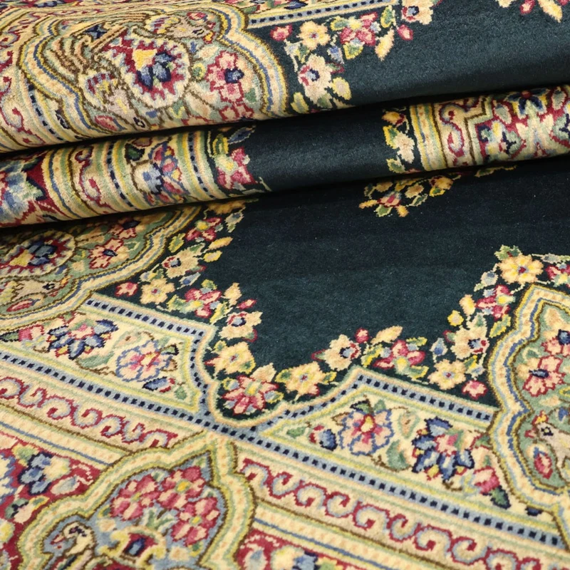 Kerman Teppich 92x152cm - Perserteppich - dunkelblau