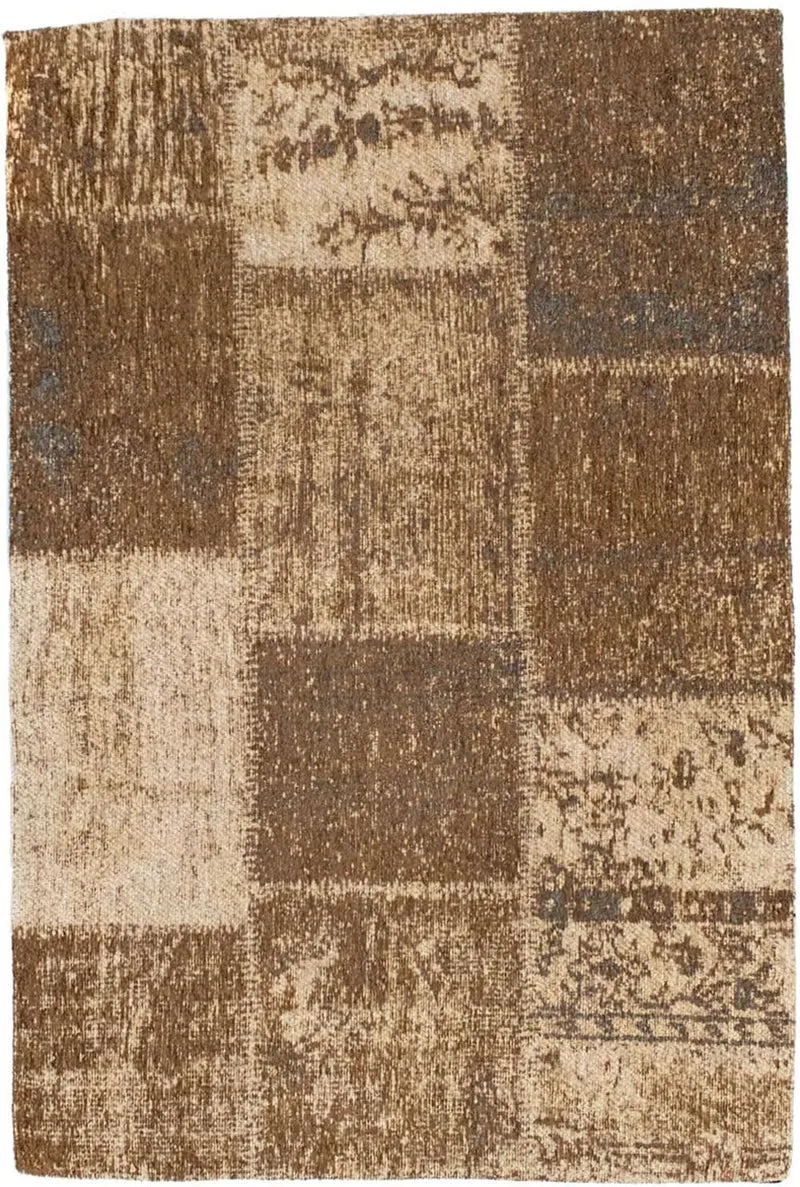 Patchwork Teppich 61x93cm - Wollteppich - mehrfarbig