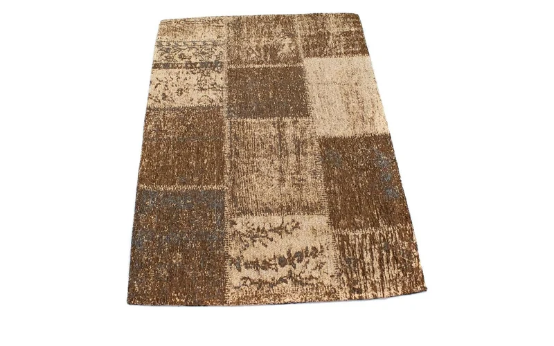 Patchwork Teppich 61x93cm - Wollteppich - mehrfarbig