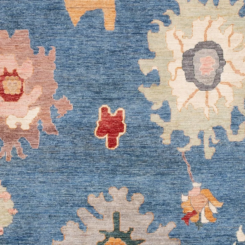 Usak Teppich 252x334cm - Orientteppich - blau