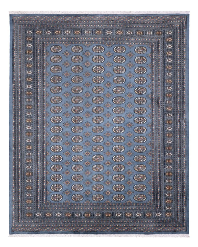 Buchara Teppich 248x309cm - Orientteppich - seeblau