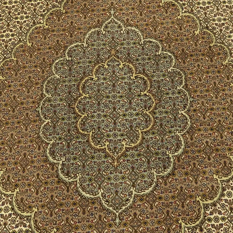 Täbriz - 50 Raj Teppich 200x302cm - Perserteppich - dunkelbeige