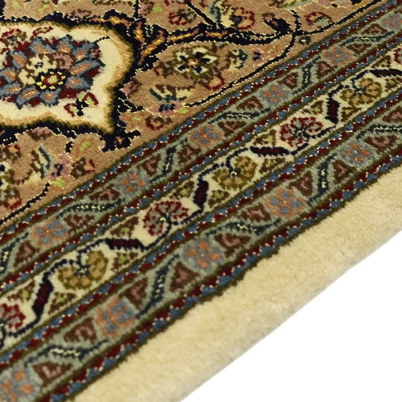 Täbriz - 50 Raj Teppich 200x302cm - Perserteppich - dunkelbeige