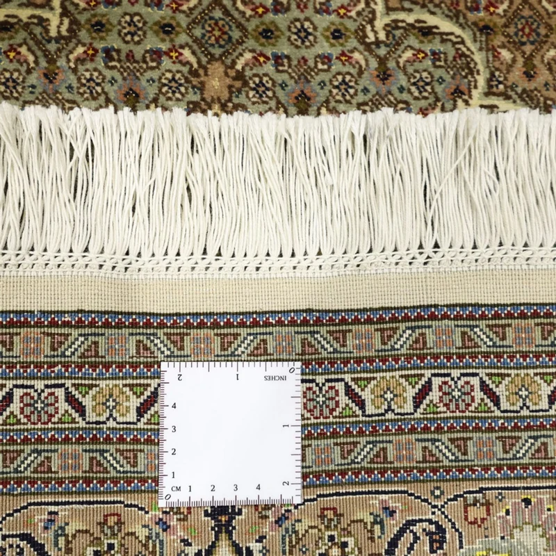 Täbriz - 50 Raj Teppich 200x302cm - Perserteppich - dunkelbeige