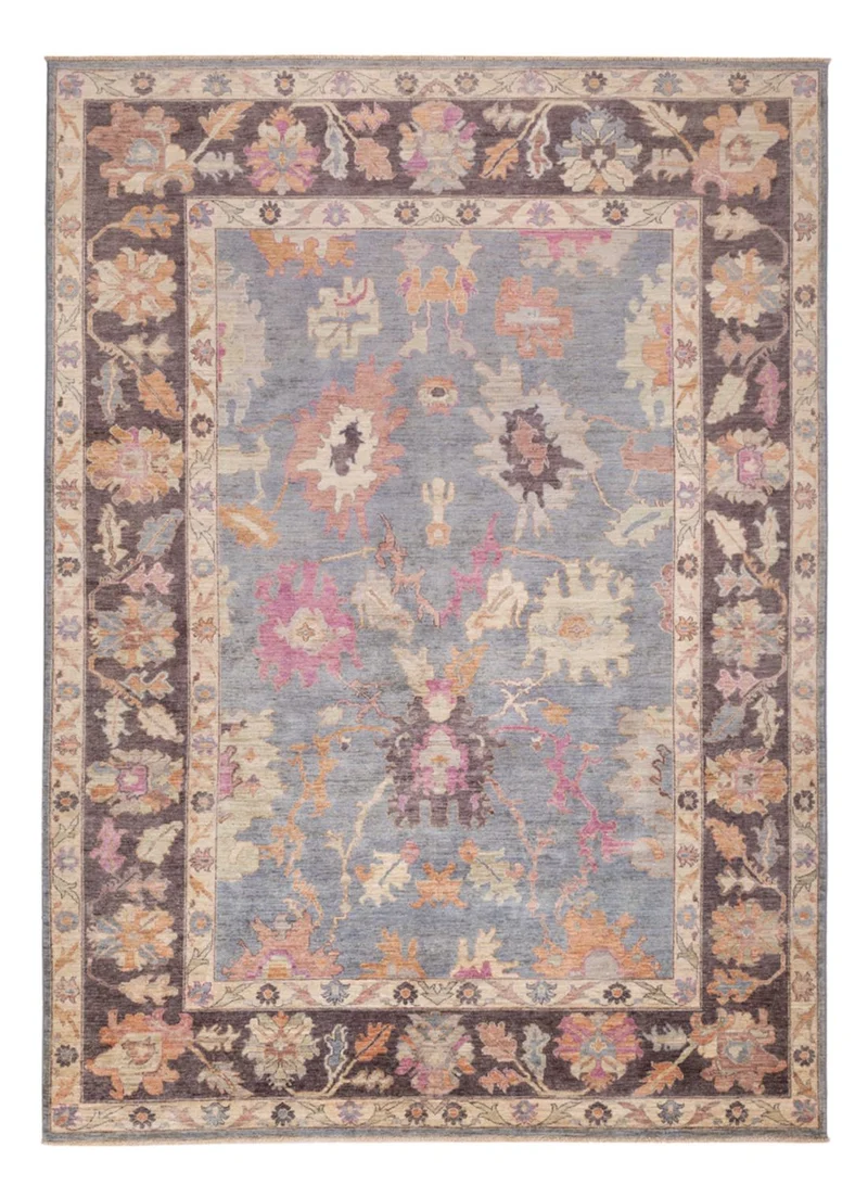 Usak Teppich 247x338cm - Orientteppich - hellblau