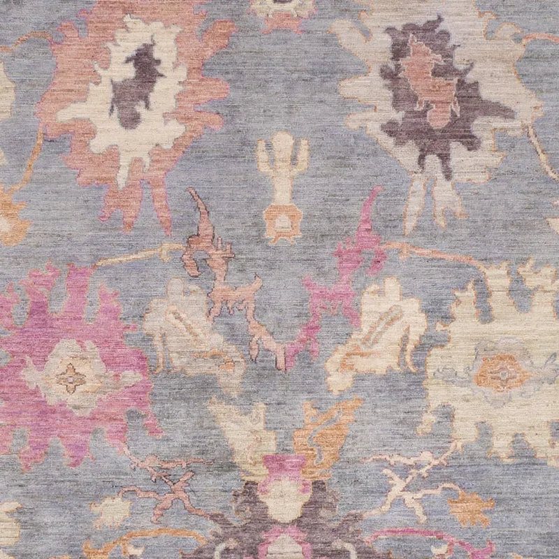 Usak Teppich 247x338cm - Orientteppich - hellblau
