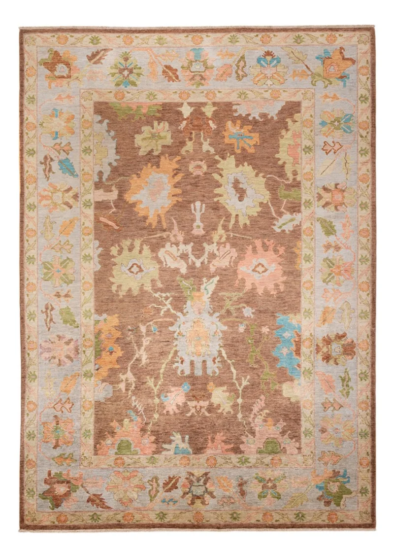 Usak Teppich 243x343cm - Orientteppich - dunkelbeige