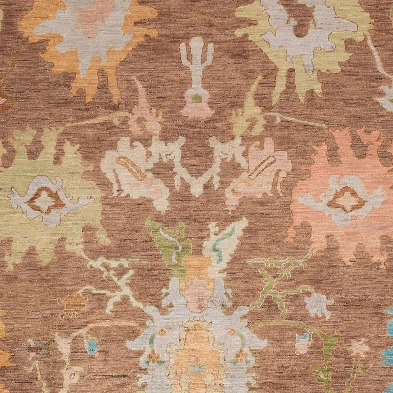 Usak Teppich 243x343cm - Orientteppich - dunkelbeige