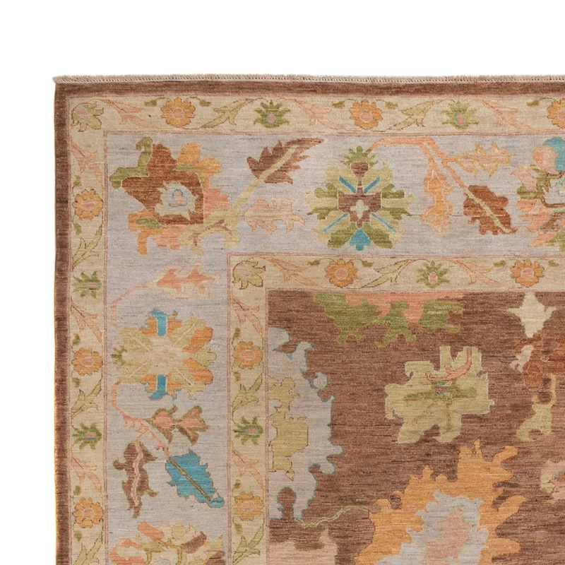 Usak Teppich 243x343cm - Orientteppich - dunkelbeige