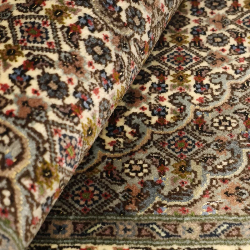 Täbriz - 50 Raj Teppich 59x92cm - Perserteppich - dunkelbeige