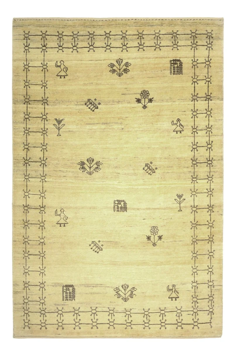 Kaschkuli Teppich 101x150cm - Perserteppich - beige