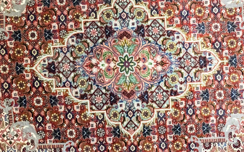 Bidjar - Takab Teppich 210x296cm - Perserteppich - blau
