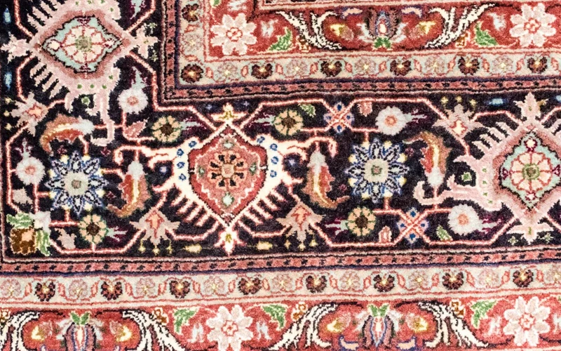 Bidjar - Takab Teppich 210x296cm - Perserteppich - blau