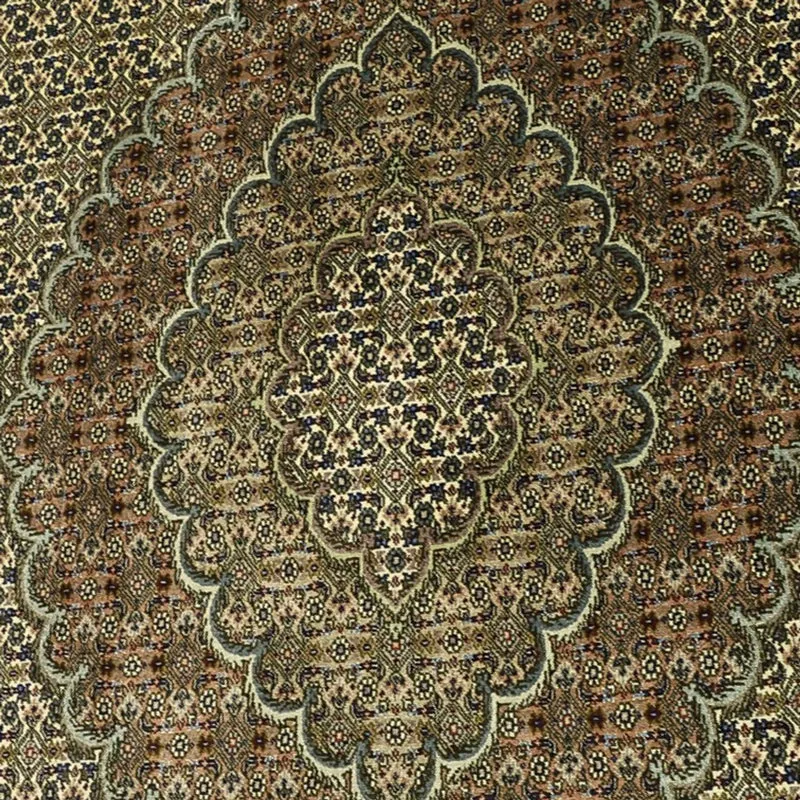 Täbriz - 50 Raj Teppich 199x309cm - Perserteppich - silber