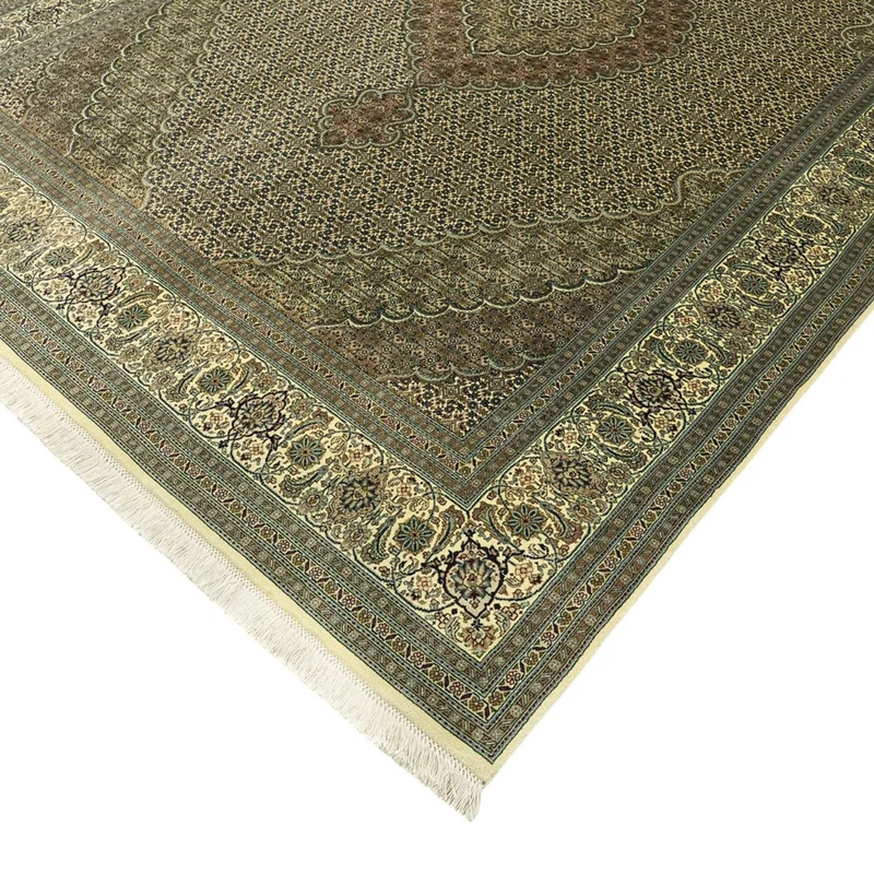 Täbriz - 50 Raj Teppich 199x309cm - Perserteppich - silber