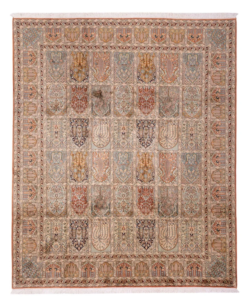 Kaschmir Seide Teppich 250x307cm - Orientteppich - mehrfarbig