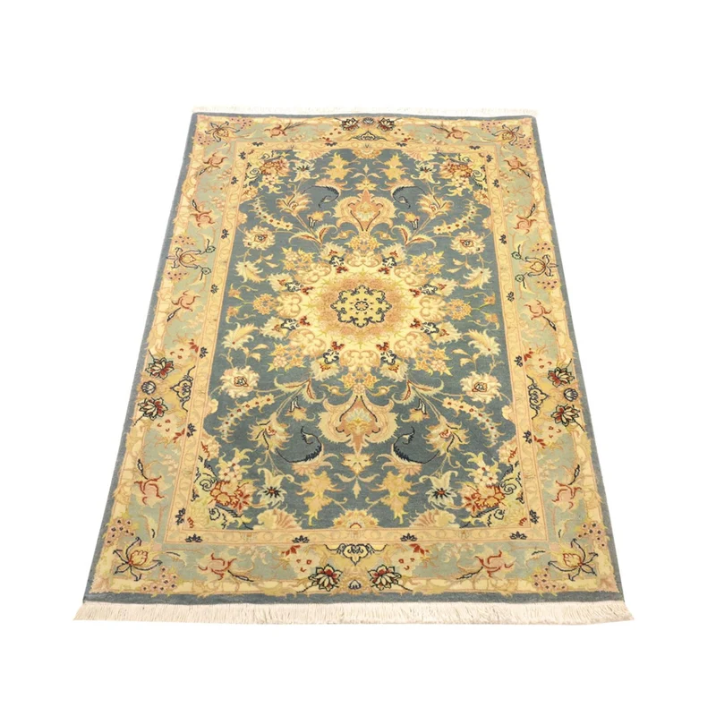 Täbriz Teppich 81x119cm - Perserteppich - hellblau