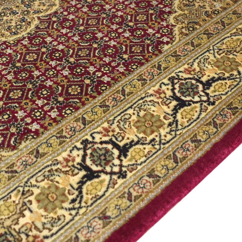 Täbriz - 50 Raj Teppich 99x149cm - Perserteppich - rot