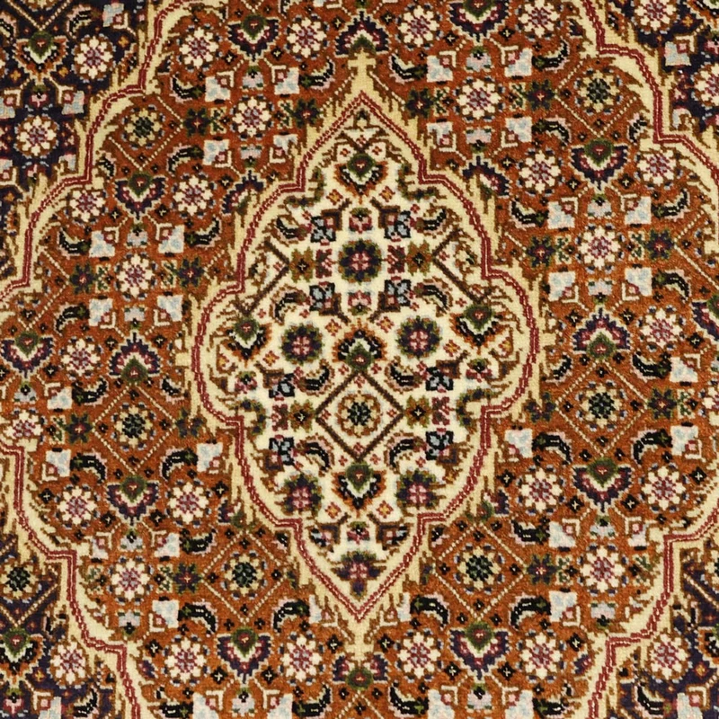 Täbriz - 50 Raj Teppich 104x152cm - Perserteppich - dunkelbeige