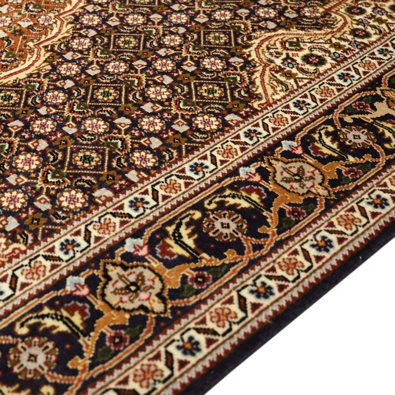 Täbriz - 50 Raj Teppich 104x152cm - Perserteppich - dunkelbeige