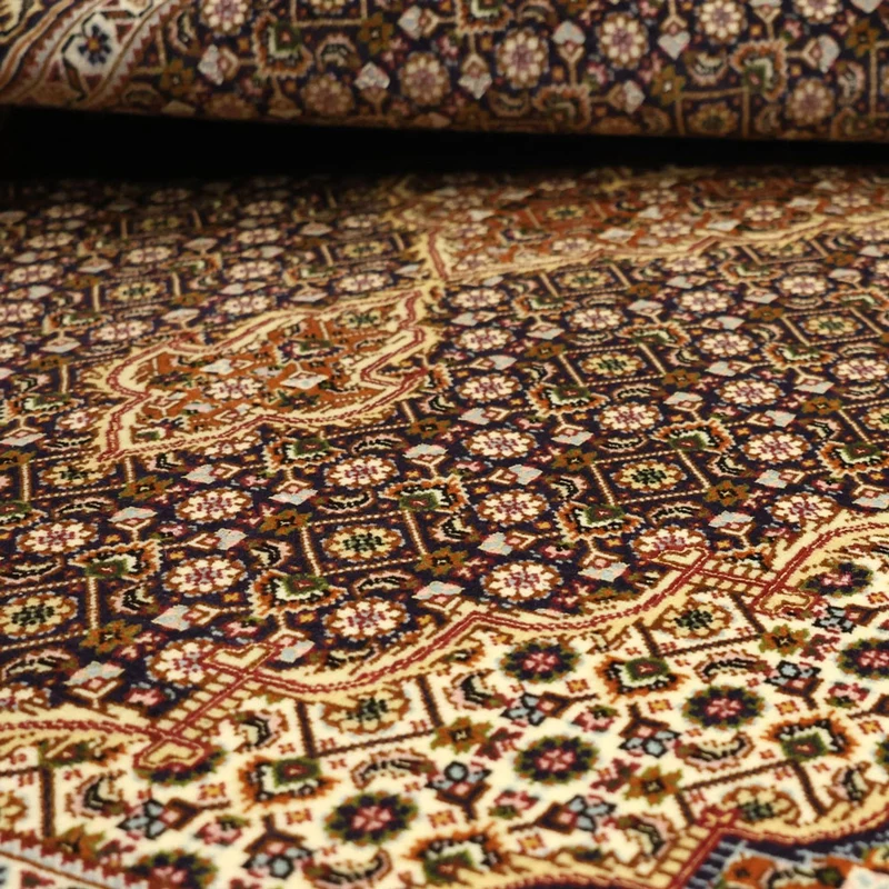 Täbriz - 50 Raj Teppich 104x152cm - Perserteppich - dunkelbeige