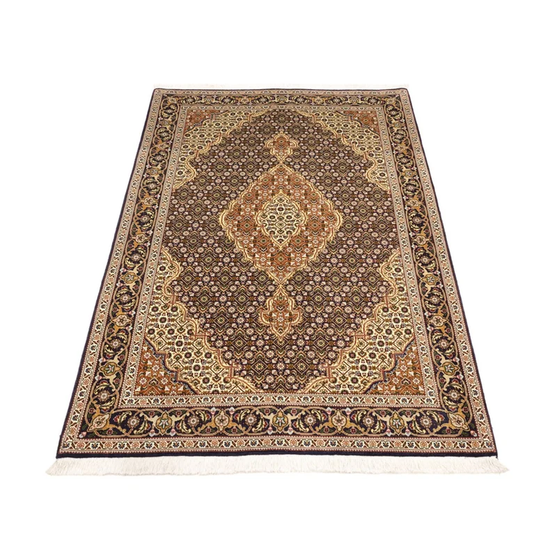 Täbriz - 50 Raj Teppich 104x152cm - Perserteppich - dunkelbeige