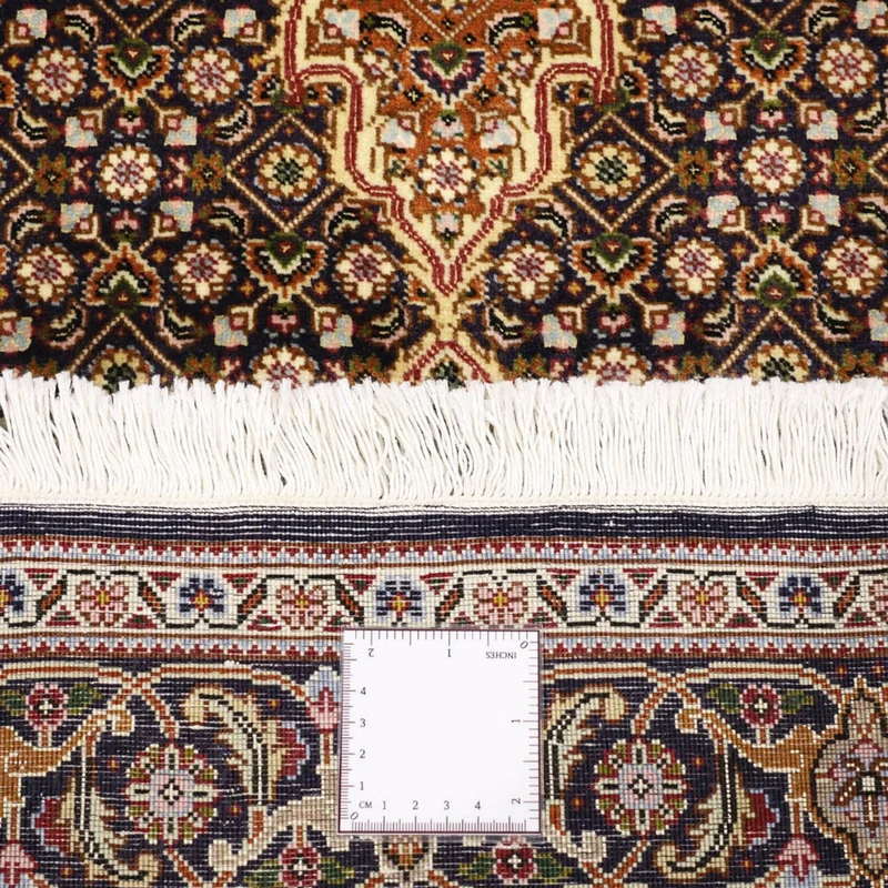 Täbriz - 50 Raj Teppich 104x152cm - Perserteppich - dunkelbeige