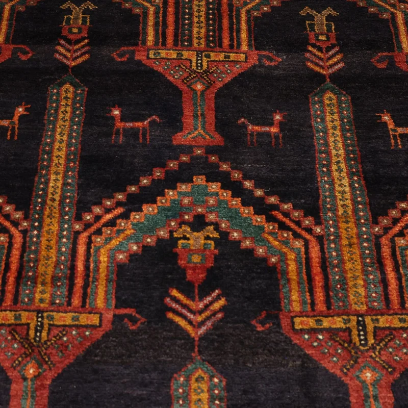 Belutsch Teppich 125x274cm - Orientteppich - dunkelblau