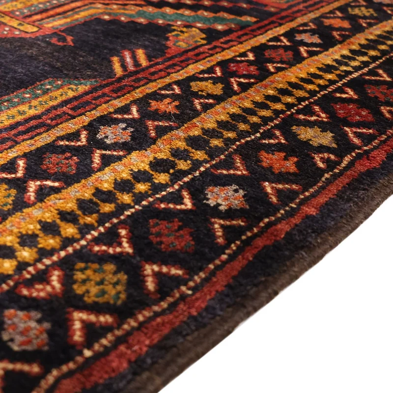 Belutsch Teppich 125x274cm - Orientteppich - dunkelblau