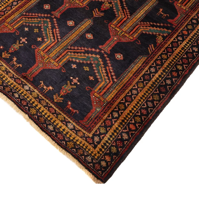 Belutsch Teppich 125x274cm - Orientteppich - dunkelblau