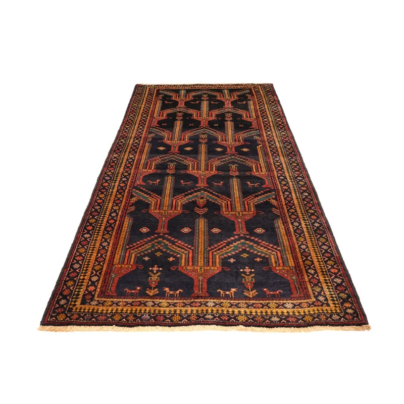 Belutsch Teppich 125x274cm - Orientteppich - dunkelblau