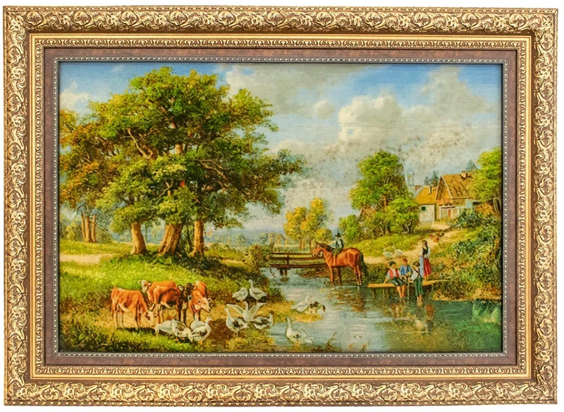 Bild-Teppich 84x116cm - Orientteppich - mehrfarbig