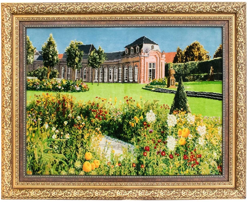 Bild-Teppich 95x116cm - Orientteppich - mehrfarbig